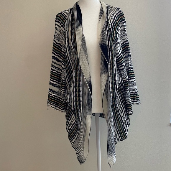 Missoni Sweaters - M Missoni Multicolor Open Front Long Line Cardigan Wrap Sweater Knit Sz 6 42